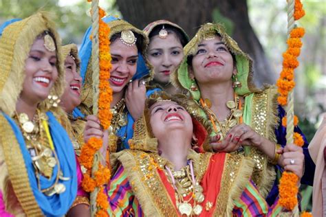 The Spirit Of Punjab Teej Festival Dhol Overpowers The Covid Shadow