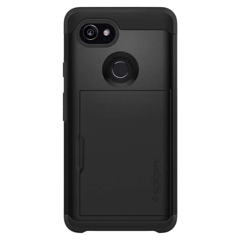 The case also features a textured geometric pattern on the back, adding enhanced grip and further shock absorption. Google Pixel 2 XL Case Slim Armor CS - Spigen Inc