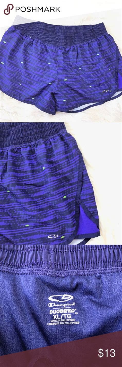 Champion Duo Dry Purple Running Gym Shorts Xl Gym Shorts Womens