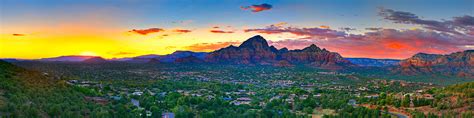 Panorama Sunset Sedona Arizona Photograph By James O Thompson Pixels