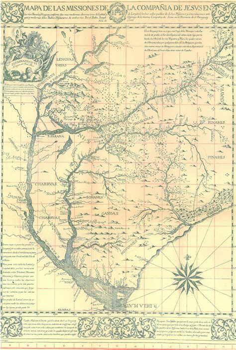 Mapa De La Misiones La Companía De Jesús Por El Padre José Quiroga