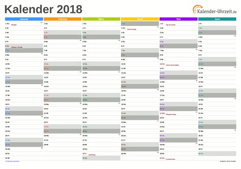 Monatskalender januar 2021 online und zum ausdrucken/download. KALENDER 2018 ZUM AUSDRUCKEN - KOSTENLOS