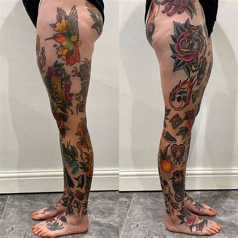 Details More Than 84 Leg Sleeve Tattoos Womens Best Vn