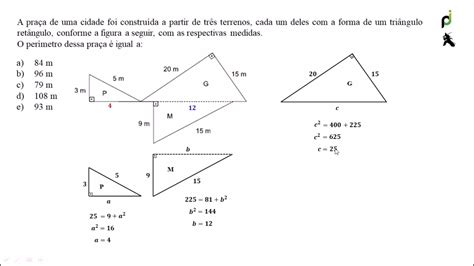 QuestÃo 17 Teorema De PitÁgoras E PerÍmetro Youtube