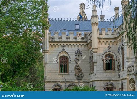 The Facade Of The Sturdza Castle From Miclauseni Romania Stock Image