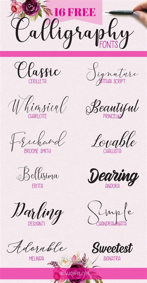 Top 16 Free Calligraphy Fonts And Hand Lettering In 2021