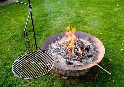 Blacksmith Made Swivel Grill Handmade Outdoor Cooking Bbq Etsy Fire