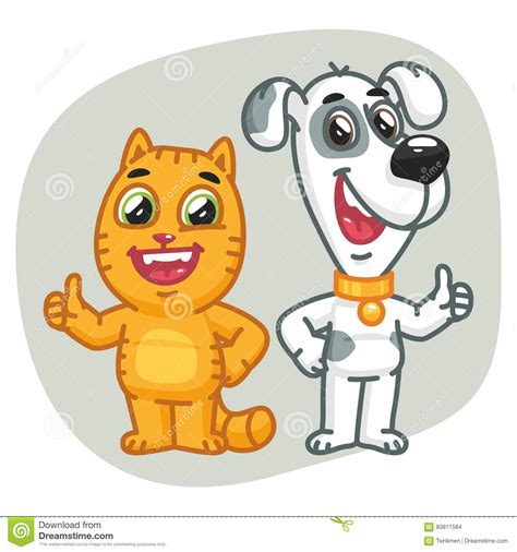 Cat Dog Show Thumbs Up Stock Illustrations 2 Cat Dog Show Thumbs Up
