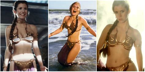 The Best Photos Of Carrie Fisher As Princess Leia In Her Iconic Slave Leia Bikini In Return
