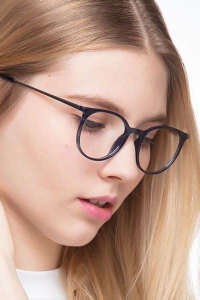 Marilou Clear Cobalt Metal Eyeglasses Eyebuydirect