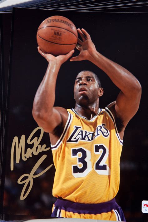 Lot Detail Magic Johnson Signed Lot Of 41 Signed 8 X 10 Full Color