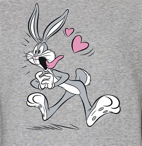 Official Looney Tunes Love Bugs Bugs Bunny Mens Grey T Shirt Ebay