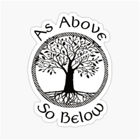 As Above So Below Sticker For Sale By Prints4pagans Redbubble
