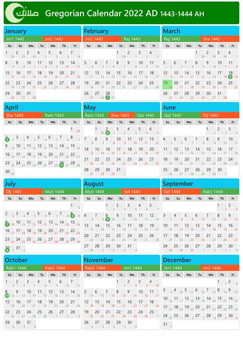 Hijri Calendar To Gregorian 2022 Printable Word Searches