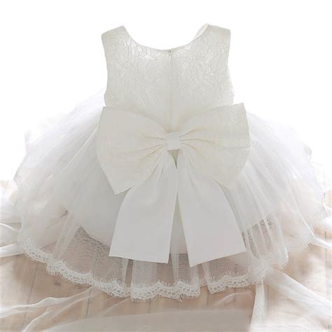 2019 Newborn Baptism Dress For Baby Girl White First Birthday Party