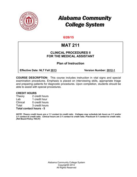 Mat 211 Alabama Community College System