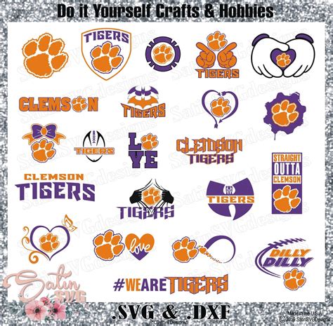 Clemson Tigers Set Design SVG Files Cricut Silhouette Studio Digital