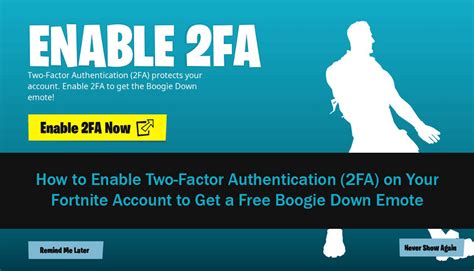How To Enable Two Factor Authentication 2fa On Your Fortnite Account