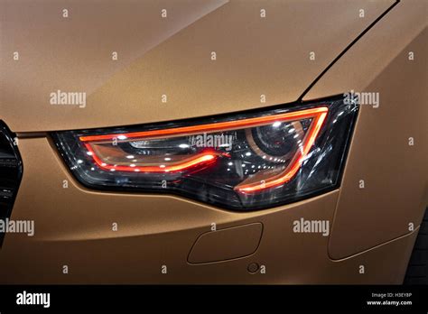 Car Headlight Lighting Stock Photo Alamy