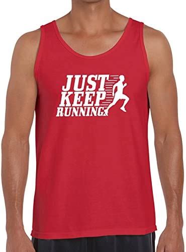 Amazon Com Just Keep Running Tank Top Printasaurus Red Xxl Clothing Shoes Jewelry