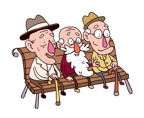 Three Old Man Stock Vector Illustration Of Older Park