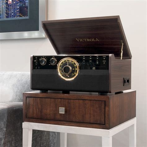 Buy Victrola 6 In 1 Wood Bluetooth Mid Century Record Player With 3