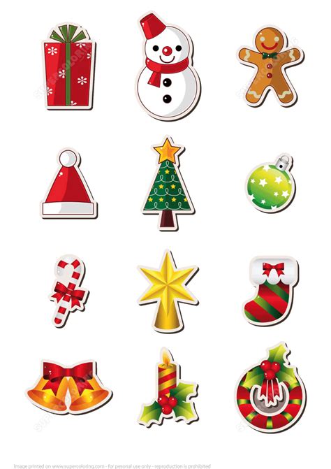 Christmas Stickers Printable Printable Word Searches