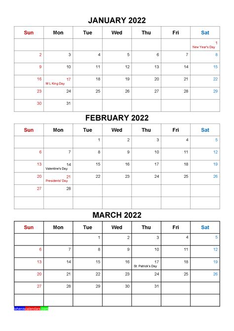 April May June 2022 Calendar With Holidays Four Quarters