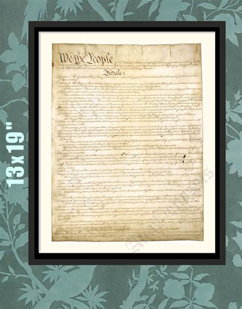 Us Constitution 1st Page Constitution Print Constitution Etsy