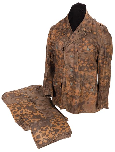 Late Wwii Waffen Ss Oak Leaf Camouflage Uniform Set