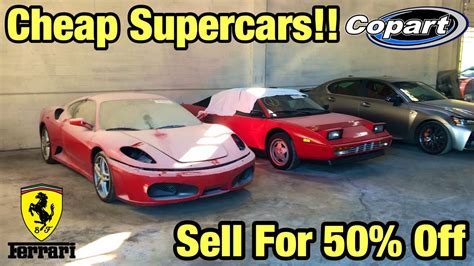 Looking At Cheap Wrecked Ferrari Supercars At Copart Salvage Auction