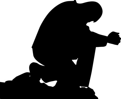 Praying Hands Prayer Man Silhouette Praying Png Download 23081891