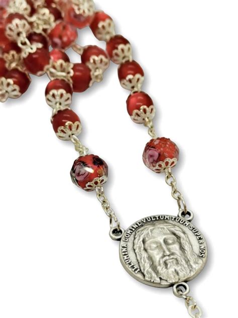Holy Face Of Jesus Chaplet Glass Bead And Medal Catholic Devotions
