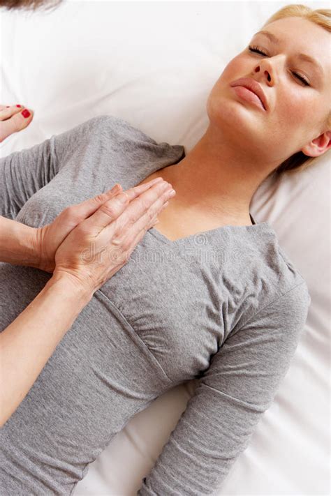 Woman Having Shiatsu Massage Stock Image Image Of Natural Pressing