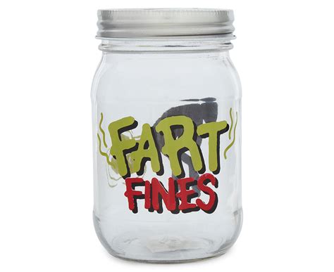 Fart Fines Mason Jar Clear Au