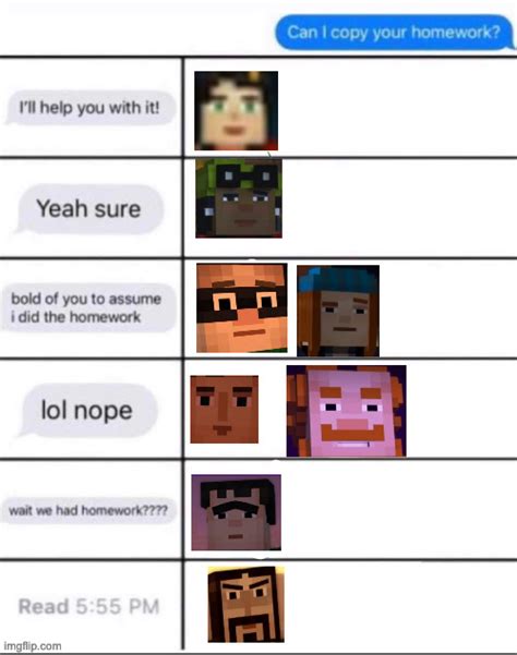 Minecraft Story Mode Funny Meme Imgflip