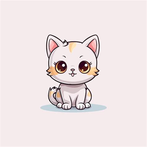 Premium Vector Cute Cat Illustration Cat Kawaii Chibi Vector Drawing