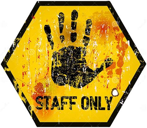 Staff Only Sign Stock Vector Illustration Of Room Indoor 35772757