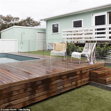 Outdoor Living The Property Also Features A Deck And A Private Pool Compete With An Outd