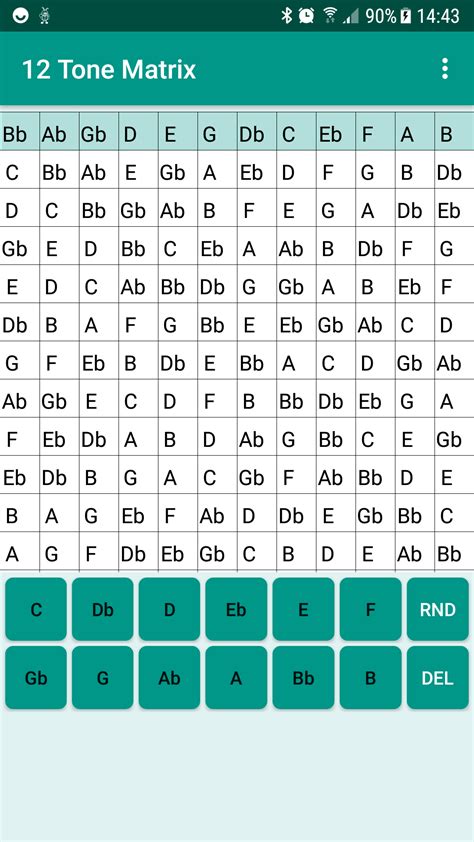 12 Tone Matrix Generator Music Calculatorukappstore For