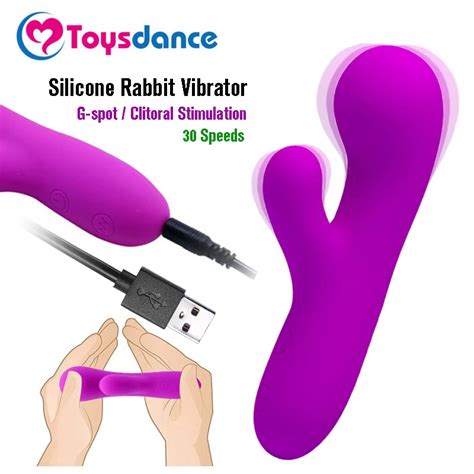 toysdance 30 speed mini silicone rabbit vibrator for women g spot clitoral stimulation dildo 100