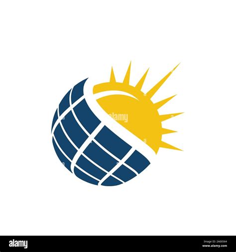 Sun Energy Solar Panels Logo House And Template For Green Power And