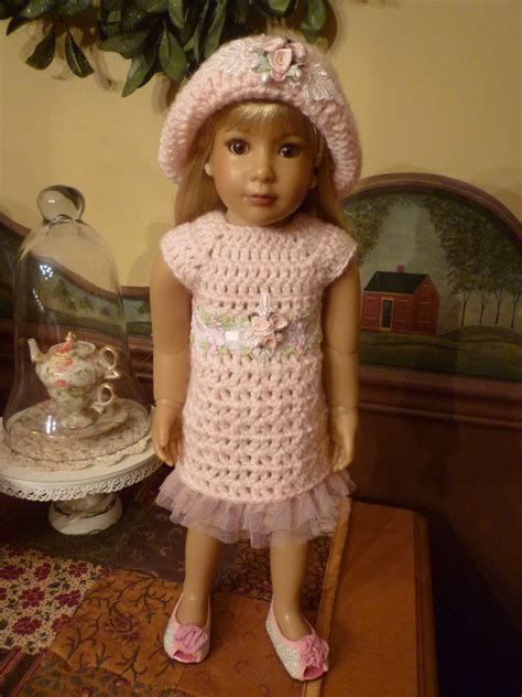 Crocheted Dress And Hat For Kidz N Cats Dolls Crochet Doll Pattern