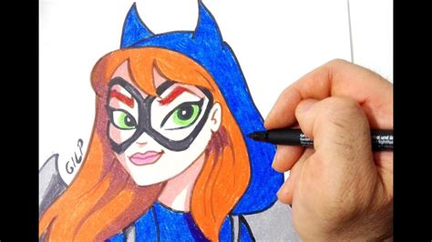 How To Draw And Color Batgirl From Dc Superhero Girls Youtube