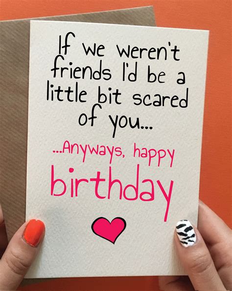 Bit Scared Best Friend Birthday Cards Funny Birthday Cards Presents For Best Friends