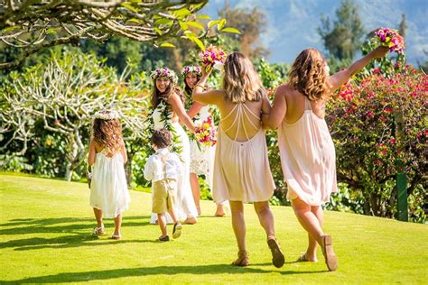 Colorful Kauai Lesbian Destination Wedding Equally Wed Tropical Sunset Wedding Beautiful