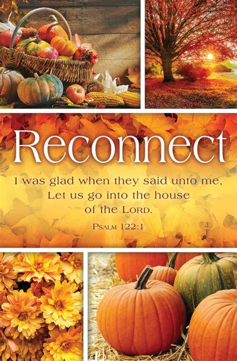 Church Bulletin 11 Fall And Thanksgiving Reconnect Pack Of 100