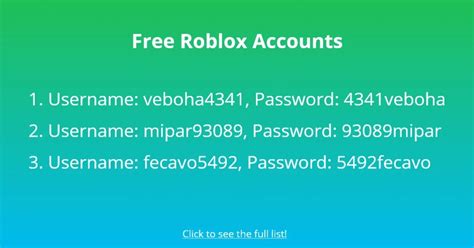 50 Free Roblox Accounts With Robux Followchain