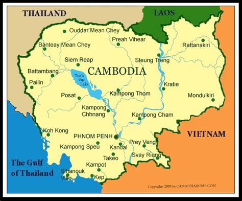 Cambodia Map Forever In Transit