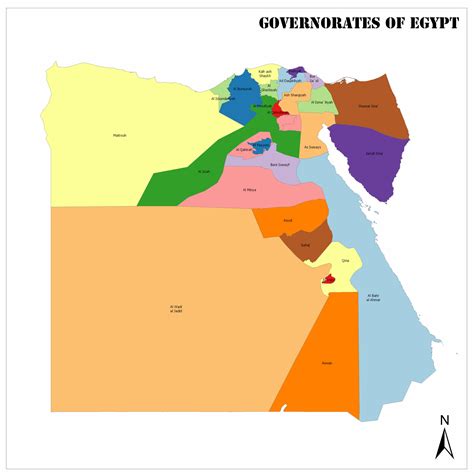 Governorates Of Egypt Provincial Divisions Of Egypt Mappr